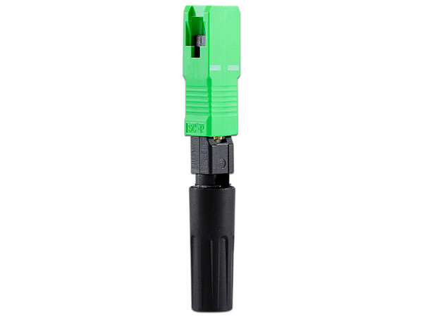 Conector Rápido para Fibra Óptica Enson ENS-FASTCON Tipo SC APC. Color Negro y Verde.