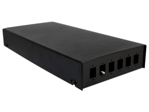 Caja de Distribución de Fibra Óptica Enson ENS-FOWALLBOX Montaje en Pared. Color Negro.