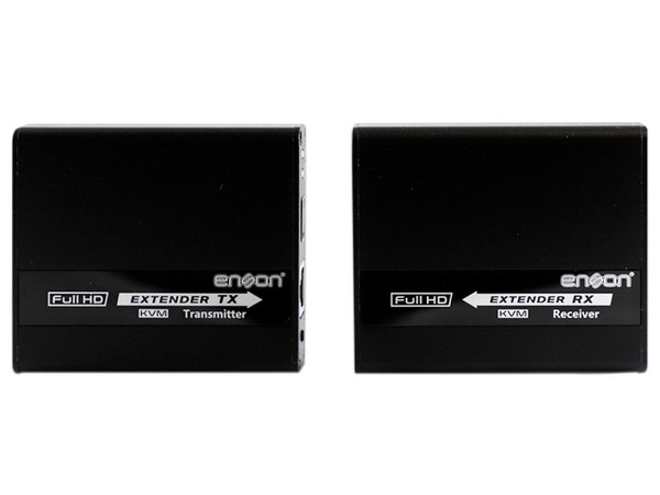 Extensor de Video Enson ENS-HDMIE70KVM, Para Video HDMI por Cable Cat6, hasta 70m, Color Negro.