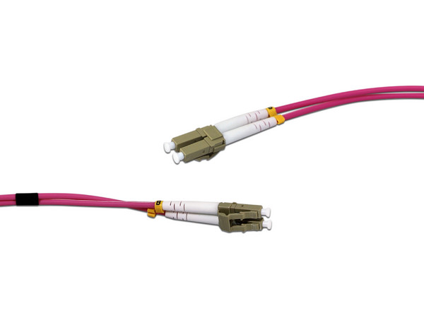 Jumper de Fibra Óptica Enson ENS-JUMP060MM4, LC Duplex, 60cm, Color Rosa.