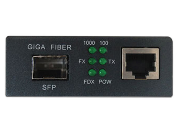 Convertidor de Fibra Enson ENS-MC100SFP 10/1000 SFP/UTP, Color Negro.