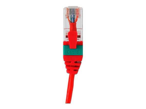 Cable de red ultradelgado Enson Cat6, (Patch Cord) de 2.1 metros, Color Rojo.