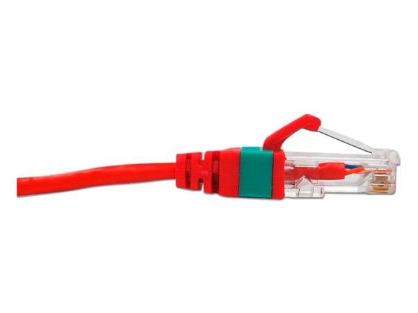 Cable de red ultradelgado Enson Cat6, (Patch Cord) de 2.1 metros, Color Rojo.