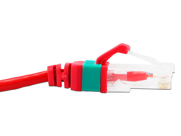 Cable de Red Enson Cat6, Conector RJ-45 (M-M), 28 AWG, 0.9m. Color Rojo.
