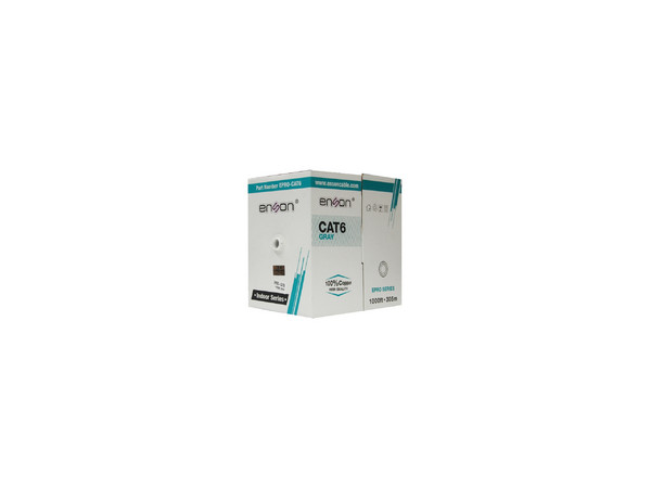Bobina de Cable Enson EPRO-CAT6, 23 AWG, Cat6, 305m, Color Negro.
