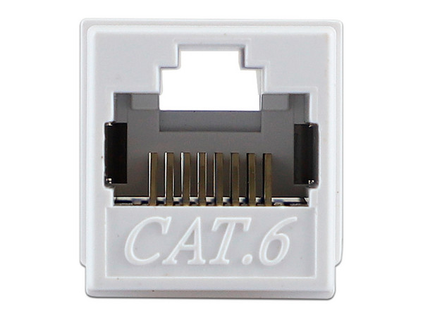 Acoplador Jack de Red Enson EPRO-COP6, Cat6, RJ-45, Color Blanco.