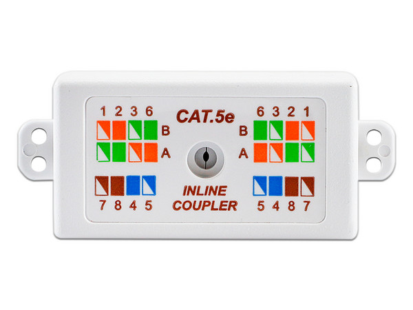 Acoplador de Red Enson EPRO-INCOP5E, Cat5e UTP, RJ-45, Color Blanco.