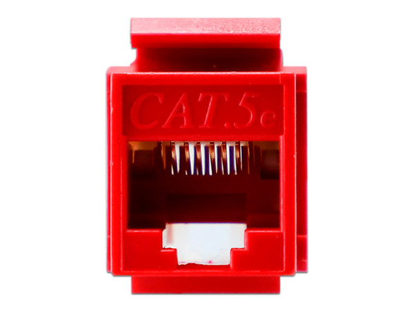 Conector Jack Enson RJ-45 Cat5e. Color Rojo.