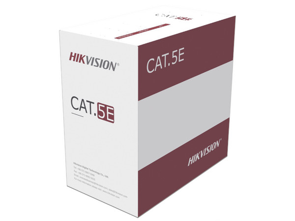 Bobina de Cable UTP Hikvision DS-1LN5EU-G/CCA de 305 m, Cat5E. Color Gris