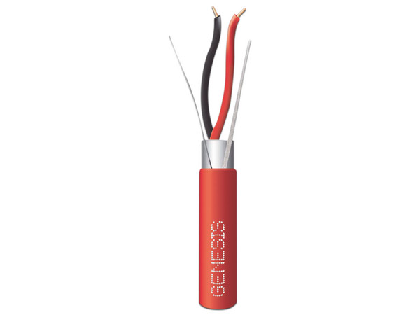 Bobina de Cable de Cobre Honeywell Resideo con 152 m, FPLR, Color Rojo, 2 x 18 AWG, Blindado.
