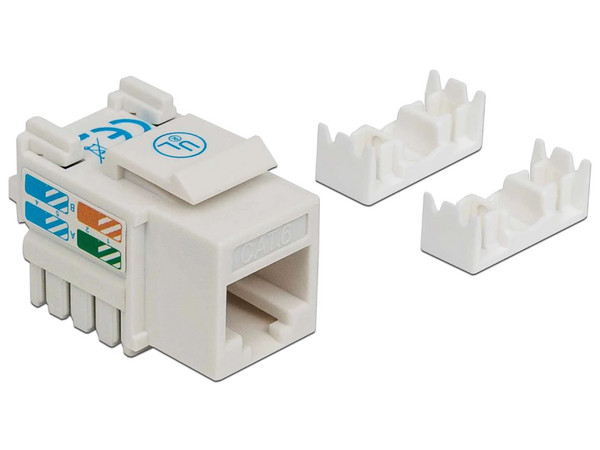 Jack RJ-45 Intellinet 210591 Cat 6, UTP, de Impacto, Color Blanco