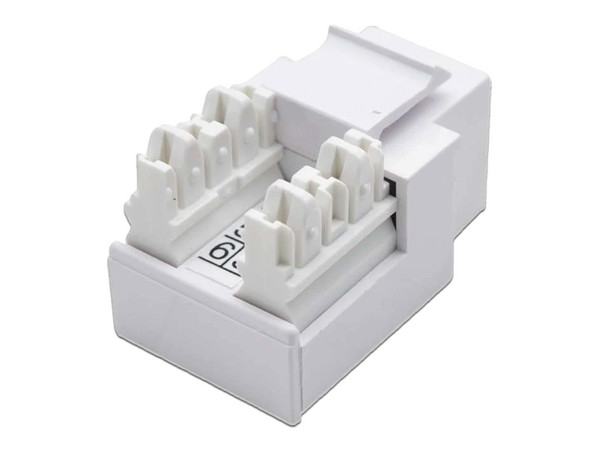 Jack de impacto Intelinet para telefonía. Color blanco.