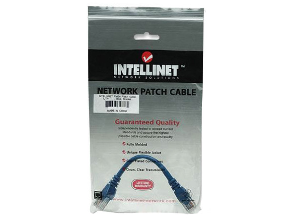 Cable de red, Cat5e, UTP RJ-45 Macho / RJ-45 Macho, 0.45 m, Azul