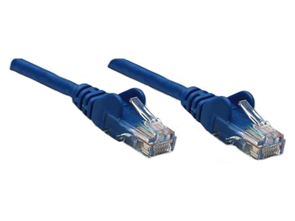 Cable de red, Cat5e, UTP RJ-45 Macho / RJ-45 Macho, 0.45 m, Azul