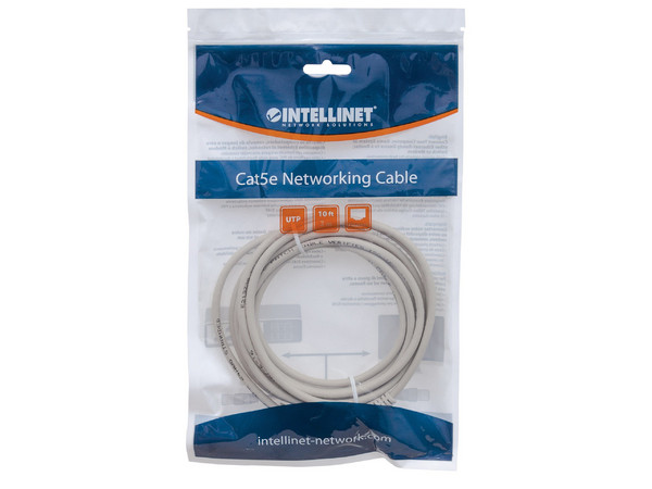 Cable de Red Intellinet Cat6 RJ-45 Macho a RJ-45 Macho 7.5 Metros Color Gris.