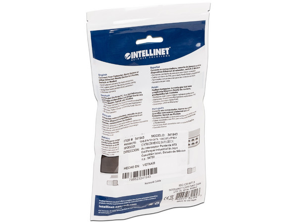 Cable Patch Intellinet Cat6 UTP, 1m. Color Blanco