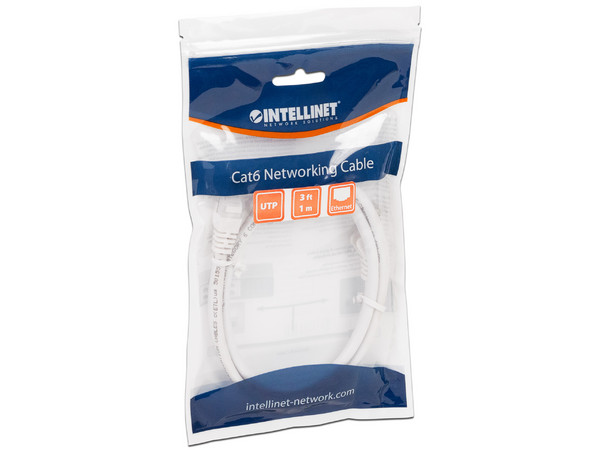 Cable Patch Intellinet Cat6 UTP, 1m. Color Blanco