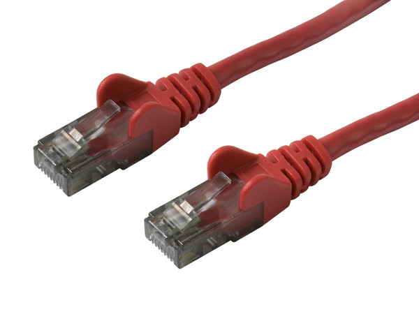 Cable de red, Cat6, UTPRJ-45 Macho / RJ-45 Macho, 1.0 m, Rojo