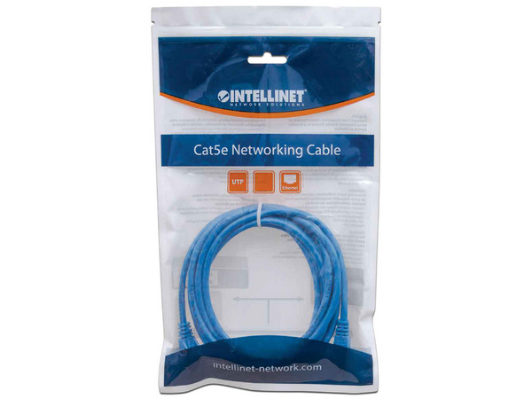 Cable Intellinet Patch Cat6 (M-M), de 50cm. Color Azul.