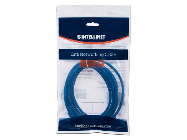 Cable de Red Intellinet Cat6 UTP, 3.0m. Color Azul.