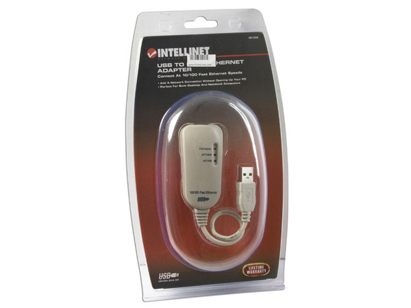 Adaptador INTELLINET USB a Ethernet. Color Blanco