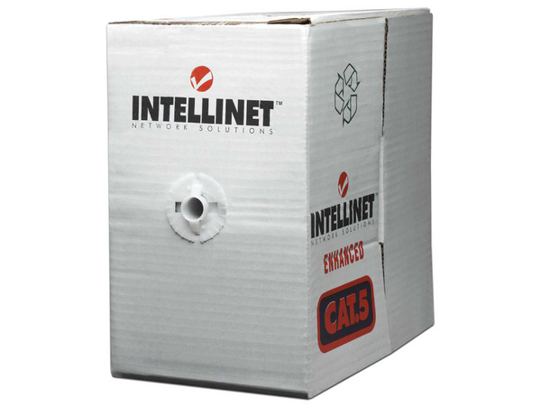 Bobina de Cable Intellinet Cat6 (UTP), 305 m, 23 AWG, Color Gris.