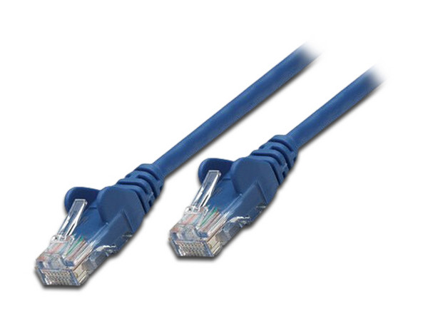 Cable de red INTELLINET, Cat6a, UTP, RJ-45 (M-M), 7.6m, Azul.