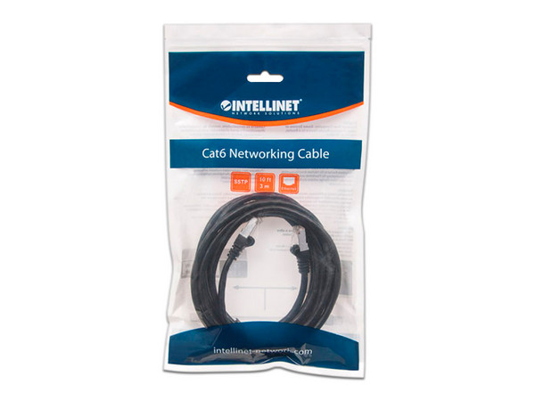 Cable de red INTELLINET, Cat6a, UTP, RJ-45 (M-M), 3m, Negro.