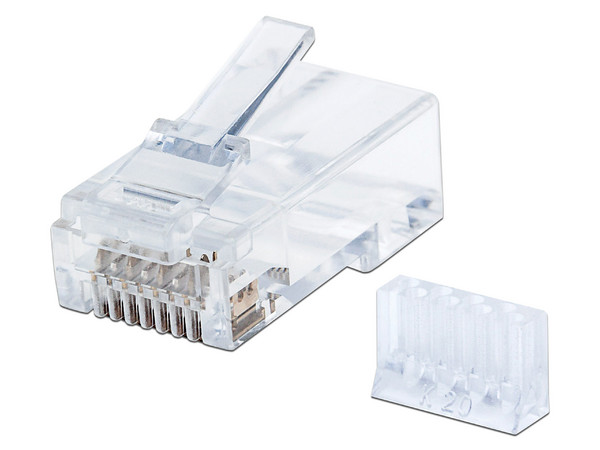 Plugs RJ-45 Intellinet, Cat6, UTP, bote con 90 piezas.