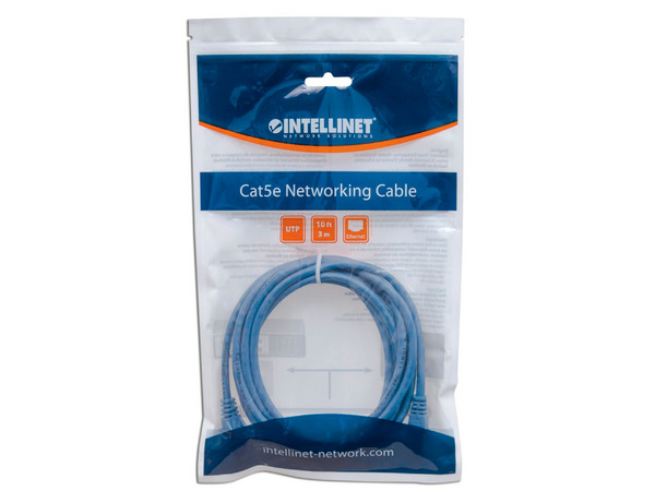 Cable de red, Cat6, UTP RJ-45 Macho / RJ-45 Macho, 0.5m, Azul