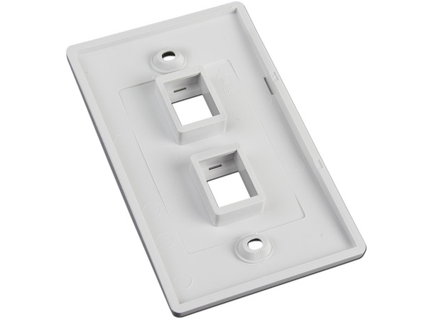 Tapa para Caja Montaje al ras, 2 salidas, Color Blanco