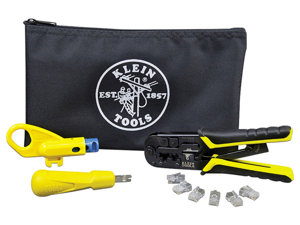 Kit de Instalación KLEIN TOOLS VDV026212 de cable UTP con Estuche (Desforrador, Ponchadora, Ponchadora 110).