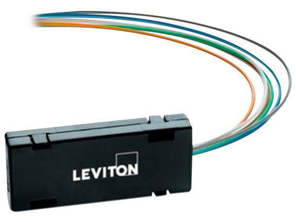 Kit de distribución de fibra óptica Leviton 49887-06L de 6 posiciones con tubería de distribución de 24, 6 fibras.