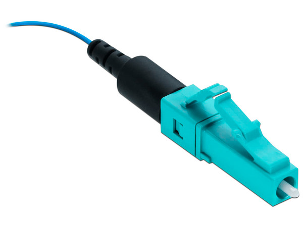 Conector de red Leviton FastCAM, Pre-pulido, Multimodo LC -LO, OM3/4, Color Aqua.