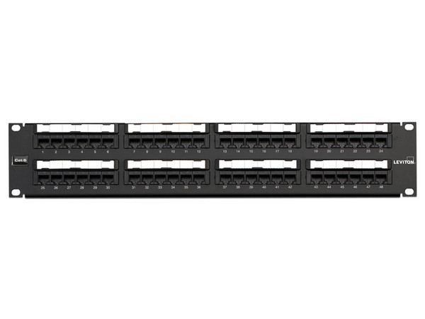 Panel de Parcheo Cat6 Leviton extreme 6+ , 48 puertos, UTP, 2U.