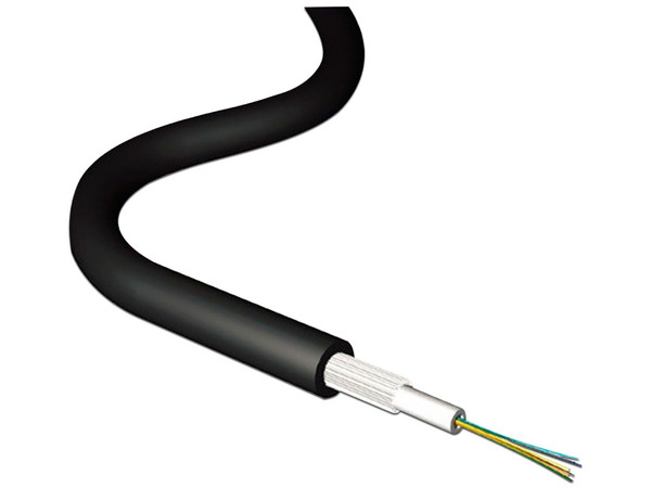 Cable de Fibra Óptica Leviton GFOM3UNI12LU-Eca-M de 12 hilos, Multimodo OM3. Color Negro.