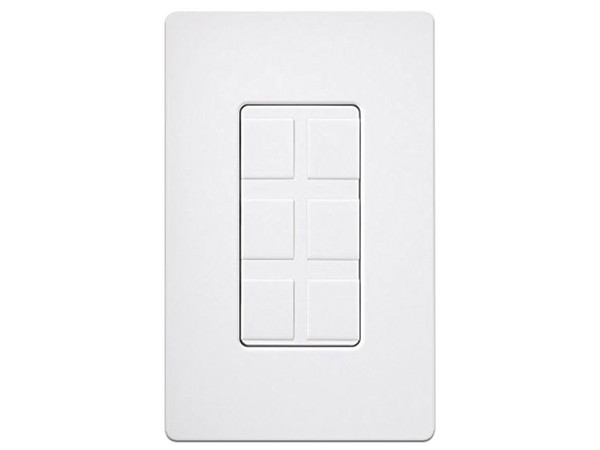 Caja de Pared para Contactos Varios Lutron CA-6PF-WH con 6 Mini Espacios, Color Blanco.