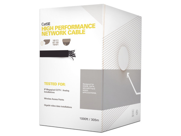 Bobina de Cable LinkedPRO Cat5e (UTP), 305 m, Color Gris.