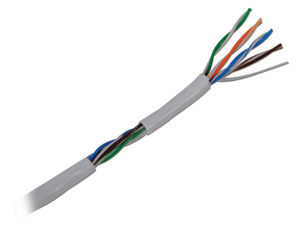 Bobina de Cable UTP Linkedpro, Cat5e, 305m, CCA, 24AWG, para interior. Color Blanco