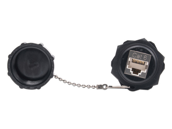 Acoplador Industrial LinkedPro LP-C6WP-CP RJ45-RJ45 Categoría 6, Blindado, IP67, A prueba de agua.
