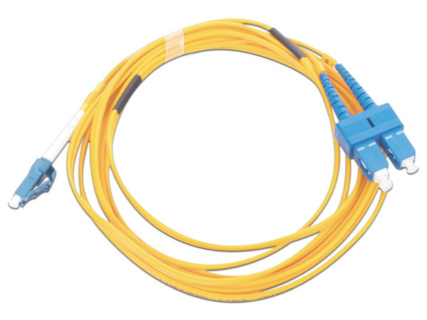 Jumper de Fibra Óptica Monomodo LinkedPro de LC a SC (M-M) de 3m. Color Amarillo.