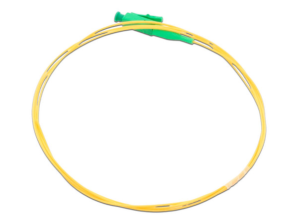 Cable de Fibra Óptica Pigtail LinkedPro, Conector LC/APC Simplex, Monomodo OS2, 1m. Color Amarillo.