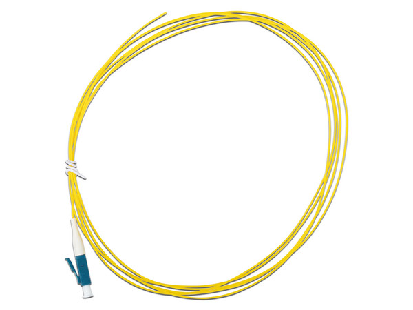 Pigtail de Fibra Óptica LinkedPro LP-FO-LCU-02, Monomodo, LC/UPC, Simplex de 2m, Color Amarillo.