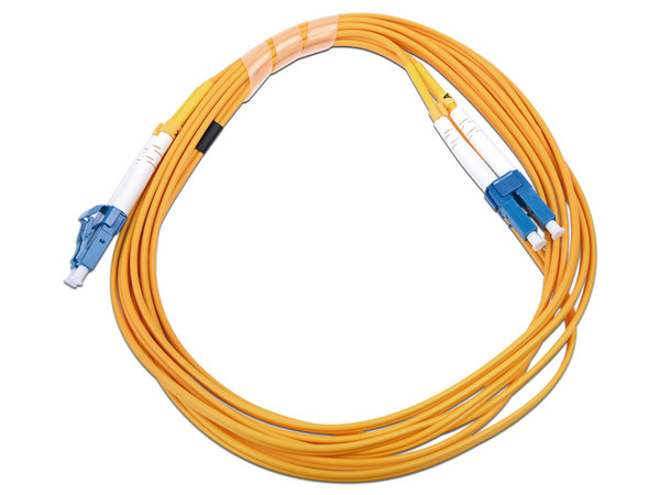 Jumper de Fibra Óptica Monomodo LinkedPro LC (H-H) de 3m. Color Amarillo.