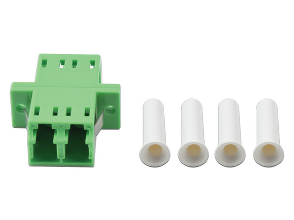 Módulo Acoplador LinkedPro LP-FOAD-6137 para Fibra Óptica duplex LC/APC a LC/APC. Color Verde