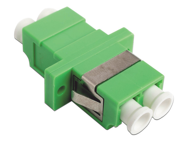 Módulo Acoplador LinkedPro LP-FOAD-6137 para Fibra Óptica duplex LC/APC a LC/APC. Color Verde