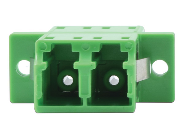 Módulo Acoplador LinkedPro LP-FOAD-6137 para Fibra Óptica duplex LC/APC a LC/APC. Color Verde