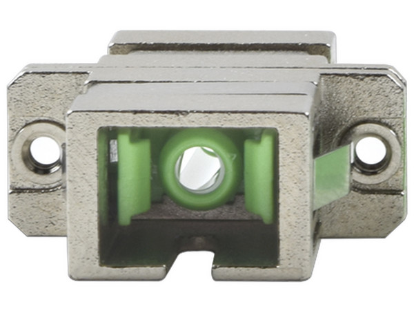 Módulo Acoplador de Fibra Óptica LinkedPro LP-FOAD-6139 simplex, SC/APC a SC/APC. Color Plateado