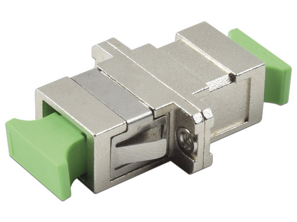 Módulo Acoplador de Fibra Óptica LinkedPro LP-FOAD-6139 simplex, SC/APC a SC/APC. Color Plateado