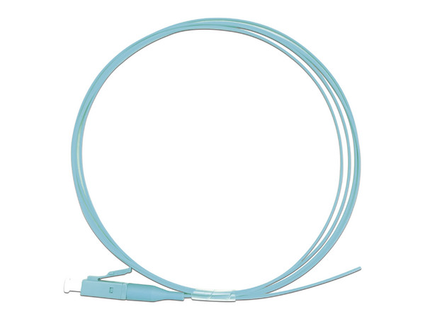 Pigtail de Fibra Óptica Simplex LC, PVC, OM3 50/125, 1 m, Color Aqua.